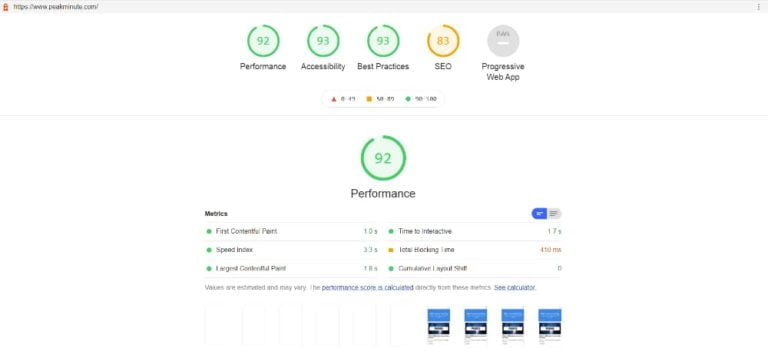 optimized core web vitals blog