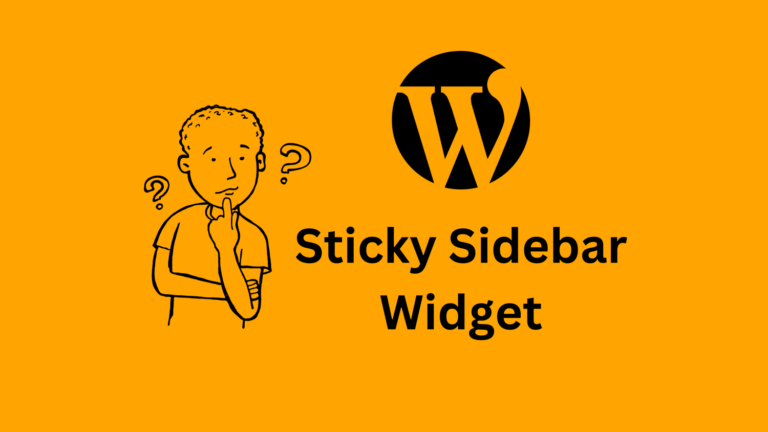 sticky sidebar widget wordpress